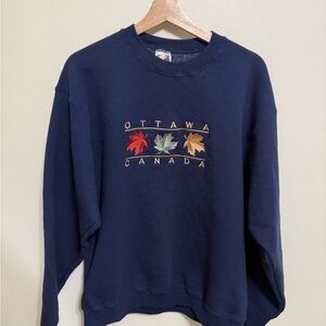 Vintage Ottawa Canada Embroidered Crewneck Sweater